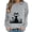 Gray Halloween Sweatshirts for Women Fall Tops, variant on LangJing Black Cat Halloween Sweatshirts for Women Oversized Long Sleeve Tunic Pullover Fall Tops Spooky Season Sweatshirt Purple,XXL