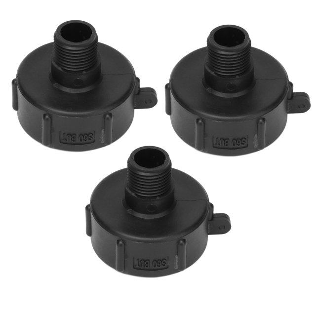 Conector de tanque IBC BuyWeek 3 piezas Adaptador de drenaje de plástico Construido para durar
