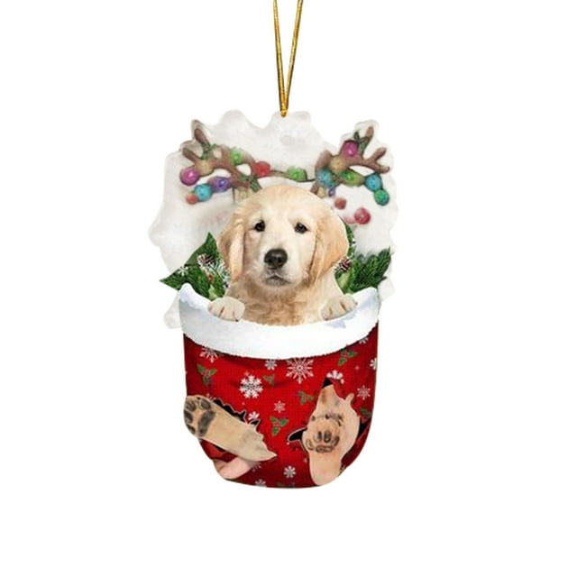 Chmadoxn Christmas Decorations, Funny Christmas Tree Decorations, Suitable For Dogs Gifts For Dog Lovers Christmas Decorations Lovely Stockings Dog Christmas Tree Holiday pendant