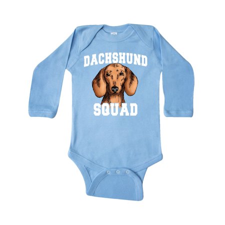 

Inktastic Dog Dachshund Squad Gift Baby Boy or Baby Girl Long Sleeve Bodysuit