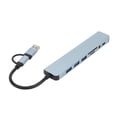 thumbnail image 1 of Estacióna de Acoplamiento USB C, Aleación de Aluminio de Transmisión Sin Pérdida de 500 m/s USB C Hub Multiport Adaptador Disipación de Calor Con Jack USB3.0 USB2.0 3.5 mm Con, 1 of 7