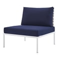 thumbnail image 3 of Lounge Sectional Sofa Chair Table Set, Sunbrella, Aluminum, Metal, Steel, Blue Navy, Modern Contemporary Urban Design, Outdoor Patio Balcony Cafe Bistro Garden Furniture Hotel Hospitality, 3 of 10