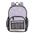 thumbnail image 7 of Ttyddzy Clear Backpack Heavy Duty PVC Transparent Backpack for College Workplace, Lilac Dandelion, 7 of 7
