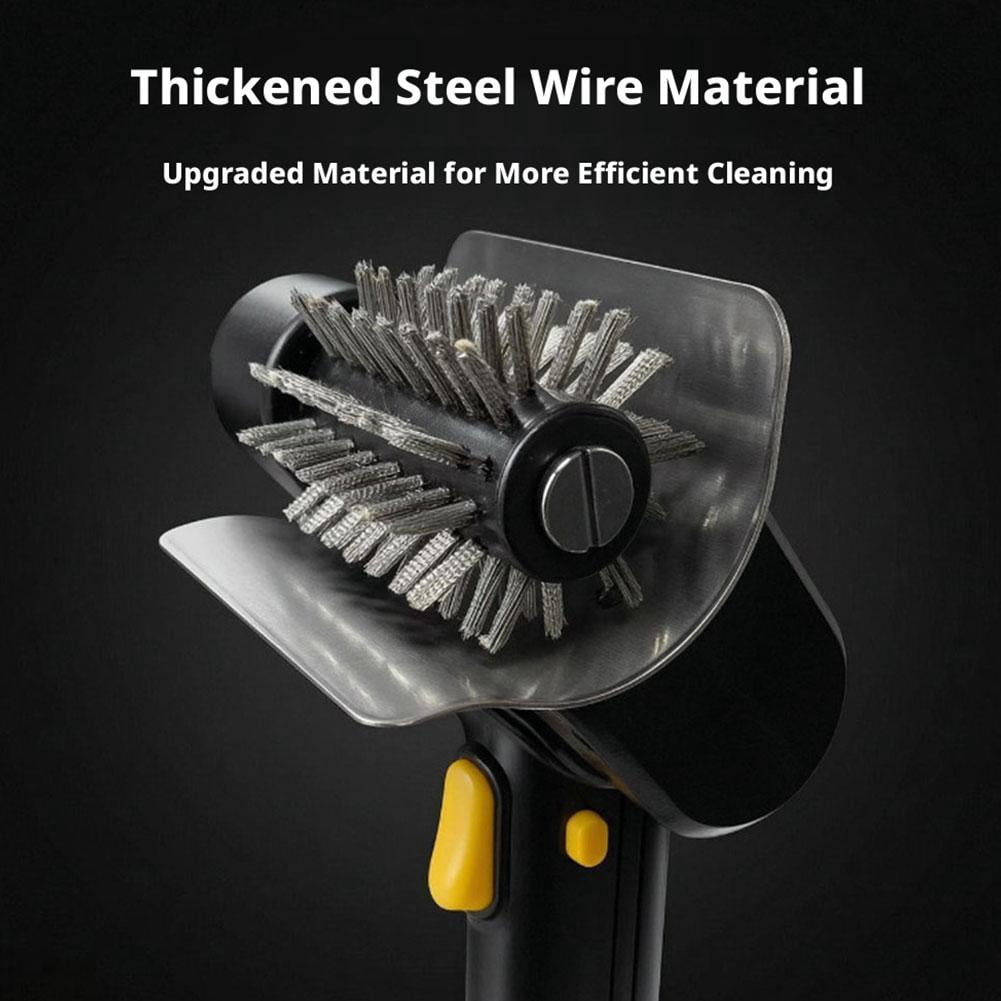 Electric Grill Brush, Rechargeable Cordless Heavy Duty BBQ Cleaning Brush with Replaceable Stainless Steel Bristles, for Grates Griddles Outdoor BBQ Kitchen