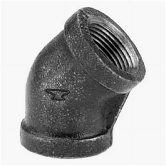 Anvil International 8700126306 1.25 in. Malleable Iron Pipe Fitting Black 45 Degree Elbow