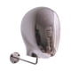 thumbnail image 2 of Cabeza de maniquí para colgar en la pared, soporte para exhibición de pelucas, sombrero de cabeza de maniquí desmontable Plata, 2 of 8