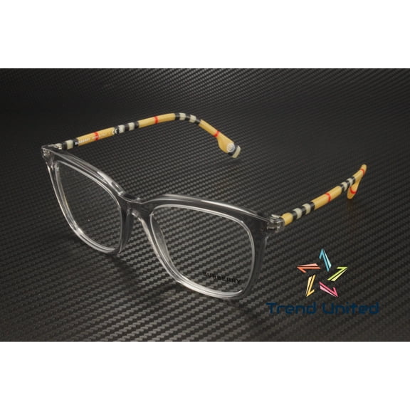 Burberry BE 2390 Plastic Womens Square Eyeglasses Grey 52mm Adult