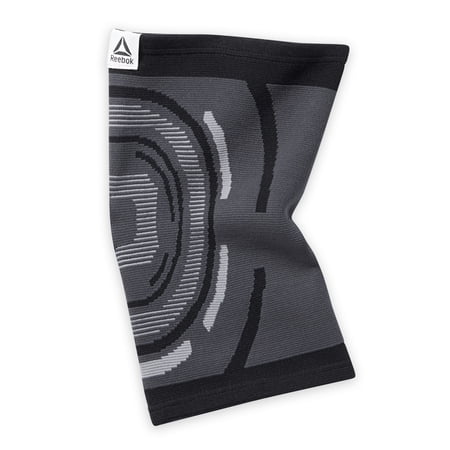 Reebok Delta Speedwick Knit Knee Support Small/Medium - Large/Extra Large, Black, 4 Way Stretch, Moisture Wicking Fabric, Unisex Sizing