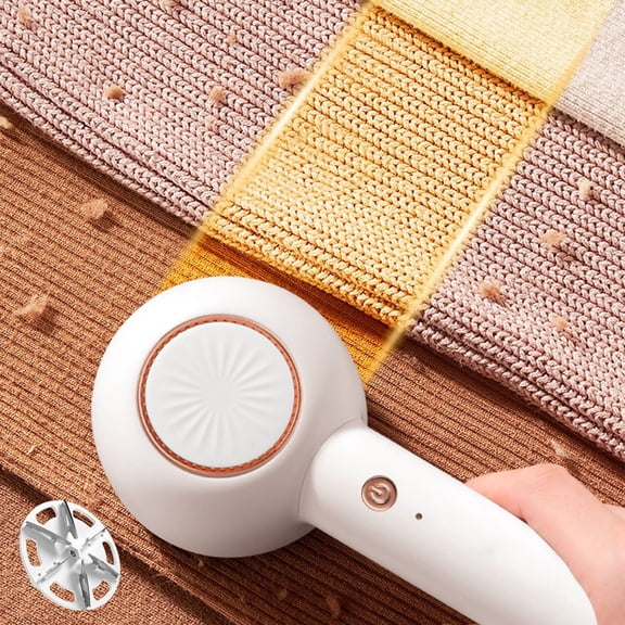 RRJ Rechargeable Fabric Shaver And Lint Remover, 6-Blade Large Capacity Storage Compartment Electric Clothes Shaver, Sweater Lint Remover for Pilling Removal on Clothes Jackets Blankets