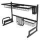 thumbnail image 5 of Estante para escurridor de fregadero, estante para secar platos de 65 cm, estante para secar platos, estante para escurridor de platos, diseño fácil de usar, 5 of 9