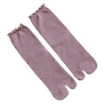 thumbnail image 2 of Split Toe Socks Frilly Tabis Socks Cotton Sandal Socks for Girls Women Ruffle Trim Frilly Crew Socks Cotton Ankle Socks, 2 of 10