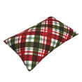 thumbnail image 5 of ZNDUO Rectangular Plush Cushion Cover, Abstract Christmas Plaid Pattern Non-Pilling Hidden Zip Bedroom Sofa Pillowcases, 16"x24", 5 of 8