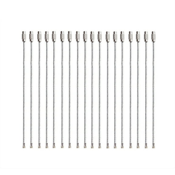 AURARMLET Keychain Rings Steel Wire Heavy Duty for Keys and Luggage Tags 10Pcs