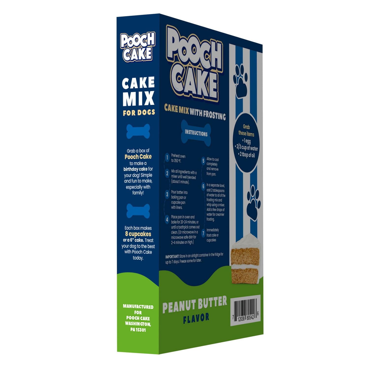 Pooch Cake Basic Starter Pack Plus - Peanut Butter Cake Mix and Birthday Cake Ice Cream Mix