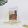 thumbnail image 2 of Archivador organizador triangular, soporte para álbum de discos, estante de alambre para revistas, decoración de almacenamiento de escritorio para el hogar y la Oficina, 2 of 7