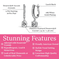 thumbnail image 4 of Cate & Chloe McKenzie 18k White Gold Plated Drop Dangle Earrings with Swarovski Crystals for Women, 4 of 10