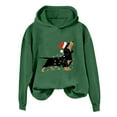 thumbnail image 2 of Cute Dog Christmas Hoodies for Women 2025 Long Sleeve Puppy Graphic Hooded Sweatshirt for Dog Lovers Pullover Tops, 2 of 6