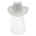 thumbnail image 2 of Sombrero de , sombrero er, ala , , sombrero de vaquero despedida de Colco velo de novia sombrero de vaquero, 2 of 7