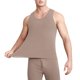 thumbnail image 2 of Camiseta de tirantes de cuello redondo para hombre, moda informal, cómoda, lisa, holgada, sin mangas, cuello redondo, sudaderas, blusa tipo pulóver, blusa de poliéster para hombre, 2 of 3