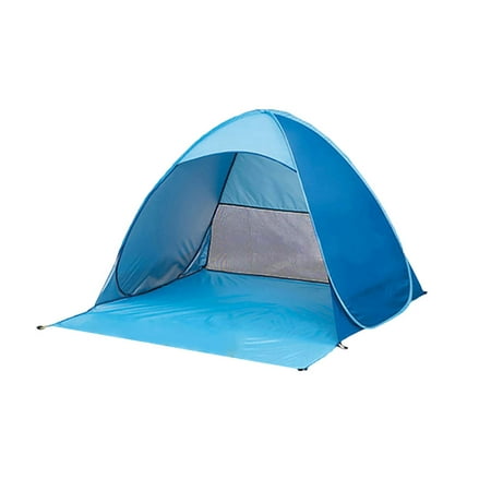Zoyueyie Portable Sun Shelter Automatic Beach Tent Outdoor Protection Sun Shelter Camping Awning Sunshade (Sky-blue)