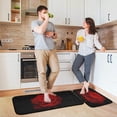 thumbnail image 6 of Valentine''s Day Red Rose Kitchen Rugs Sets of 2 Non Slip Kitchen Mat Polyester Area Rugs Set Floor Mats Washable Carpet Mat Comfort Standing Mat for Kitchen Laundry Sink Office, 6 of 6
