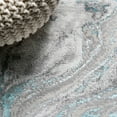 thumbnail image 4 of JONATHAN Y SILK ORCHID 5 x 8 Area Rug, Swirl Marbled Abstract - Gray/Turquoise, SOR203A-5, 4 of 10