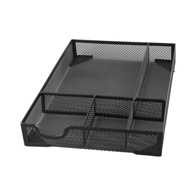 Organizador De Cajones De Malla Metálica, 5 Rejillas, Fácil Acceso, Organizador De Escritorio De Metal Resistente, Cesta De Almacenamiento Compacta Para Espacio De Trabajo