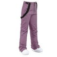 thumbnail image 4 of Qetyuw Women's Ski Bib Pants Waterproof Windproof Snow Pants High Waist Insulated Warm Overalls Winter Snowboard Sports Hiking Suspenders Jumpsuits, 4 of 5