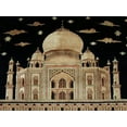 thumbnail image 1 of AHMEDANI Exclusive Taj Mahal Wonder of The World Hand Knotted Wool Silk Square Area Rug (3 x 3)', 1 of 8