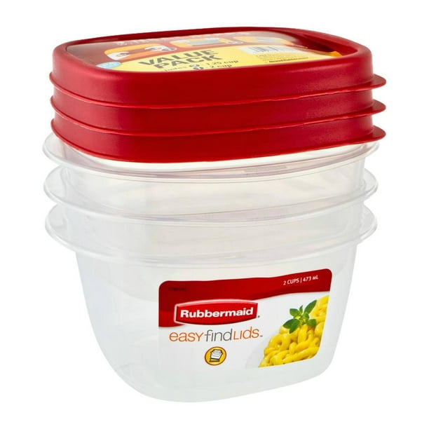 Rubbermaid Easy Find Lids Food Storage Containers, Racer Red, 6Piece Set