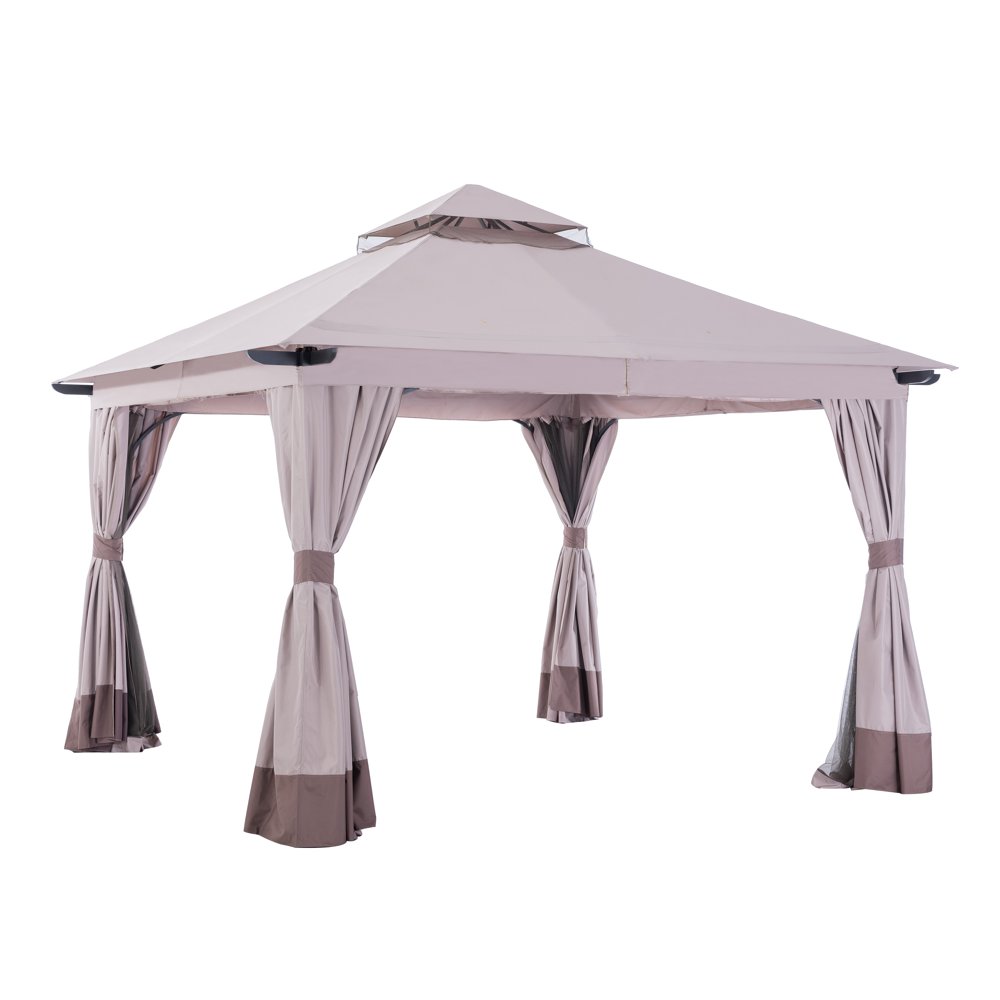 Sunjoy Rosemary SoftTop Gazebo Canopy with Mosquito Netting and