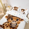 thumbnail image 3 of jejeloiu Highland Cow Leopard Print Twin Bedding Kids,Cute Farm Print Duvet Cover Set,Reversible,2-Piece(No Comforter), 3 of 6