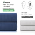 thumbnail image 4 of 72"x72" Navy Blue Shower Curtain, Waffle Textured Thick Fabric Shower Curtains for Bathroom, Polyester Cloth Bath Curtain with 12 Plastic Hooks, 4 of 9