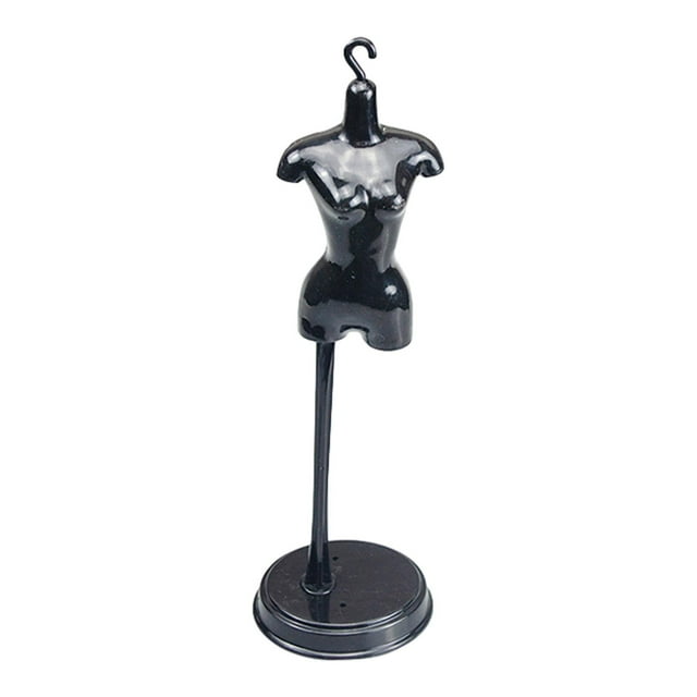 1:6 Casa de muñecas Miniatura Soporte para muñecas Base redonda Soporte para maniquí Muñeca estable negro