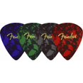 thumbnail image 2 of Fender Pick Shape 4-Pack Multi-Color Logo Coaster Set Bundle with Picks, 2 of 9