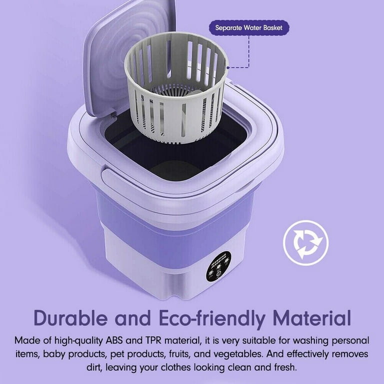 Portable washing Machine,Folding Mini Washing Machine Sterilization Drying  Washing Machine for Baby Clothes, Underwear or Small Items, Apartment