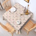 thumbnail image 2 of Pink Checkered Cow Pattern Square Tablecloth,Waterproof Square Table Cover,Wipeable Spillproof Washable Table Cover for Home Kitchen Party Decor 42"X42"(107x107cm), 2 of 6