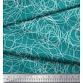 thumbnail image 3 of Soimoi Blue Moss Georgette Fabric Thread Art & Craft Print Fabric by Yard 42 Inch Wide, 3 of 3