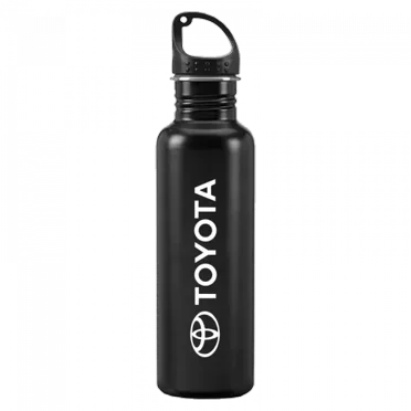 Toyota Black Aluminum Water Bottle Tumbler Travel Mug Official Licensed - 24 oz