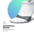 thumbnail image 4 of Feetures Elite Light Cushion No Show Tab - Running Socks for Men & Women - Athletic Compression Socks - Moisture Wicking - XL, New White - (3Pair), 4 of 8