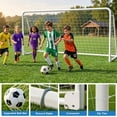 thumbnail image 3 of SLSY 12×6FT Galvanized Soccer Goal Portable for Backyard Practice Training Goals for Kids Adults(White), 3 of 6