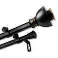 thumbnail image 4 of InStyleDesign Tristan Adjustable Double Curtain Rod Cocoa 120-170 inch, 4 of 5