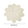 thumbnail image 3 of Cinvoph Plush Christmas Tree Skirt, White Velvet Christmas Tree Decorations, Farmhouse Christmas Decor Xmas Holiday Home Party Decoration Indoor Outdoor, B, 3 of 5
