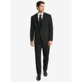 thumbnail image 3 of Chaps Men's Black Solid Classic Fit Tailored Suit Separate Jacket, Sizes 40R 42R 44R 46R 48R 50R 52R 42S 44S 44L 46L 48L, 3 of 10
