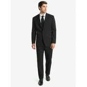 Chaps Mens Black Solid Classic Fit Tailored Suit Separate Jacket, Sizes 40R-48L