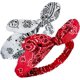thumbnail image 1 of 2 st Bandana-hårband för kvinnor och flickor, knut retrotryckta pannband Paisley-tryckta pannband Huvudband Justerbart huvudband (Röd, Vit) Red, White, 1 of 5
