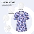 thumbnail image 3 of Lsque Skull star crystal Pattern Mens Polo Golf Shirts Funny Graphics Shorts Sleeve Button Shirts Baseball T-shirt-X-Large, 3 of 7