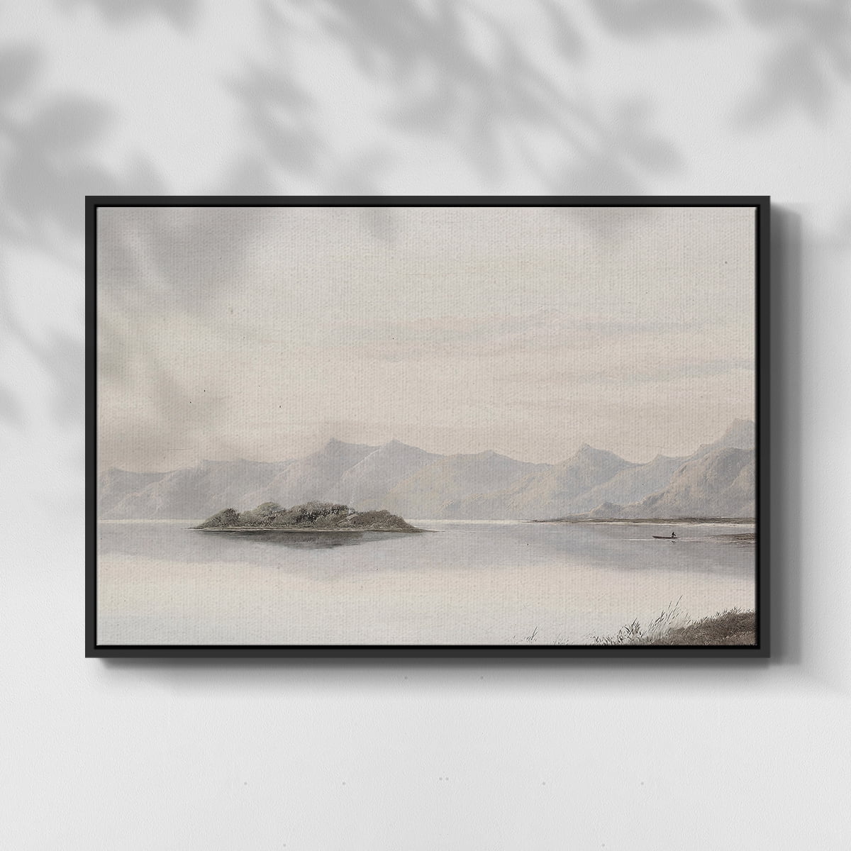 Vintage Landscape-CCCXXXVII By Wexford Home Framed in Black Wood Gallery Wrapped Canvas 25 in. x 37 in.