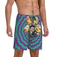 thumbnail image 2 of Goofa Minions Pattern Men's Pajama Short Sleep Shorts Soft Comfortable Breathable Pajamas Shorts with Pockets-Large, 2 of 6