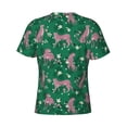 thumbnail image 6 of Vsdgher Tropical Leopard Print Men's Dry Fit Mesh Athletic Shirts Moisture Wicking Tennis T-Shirt Tops, 6 of 9